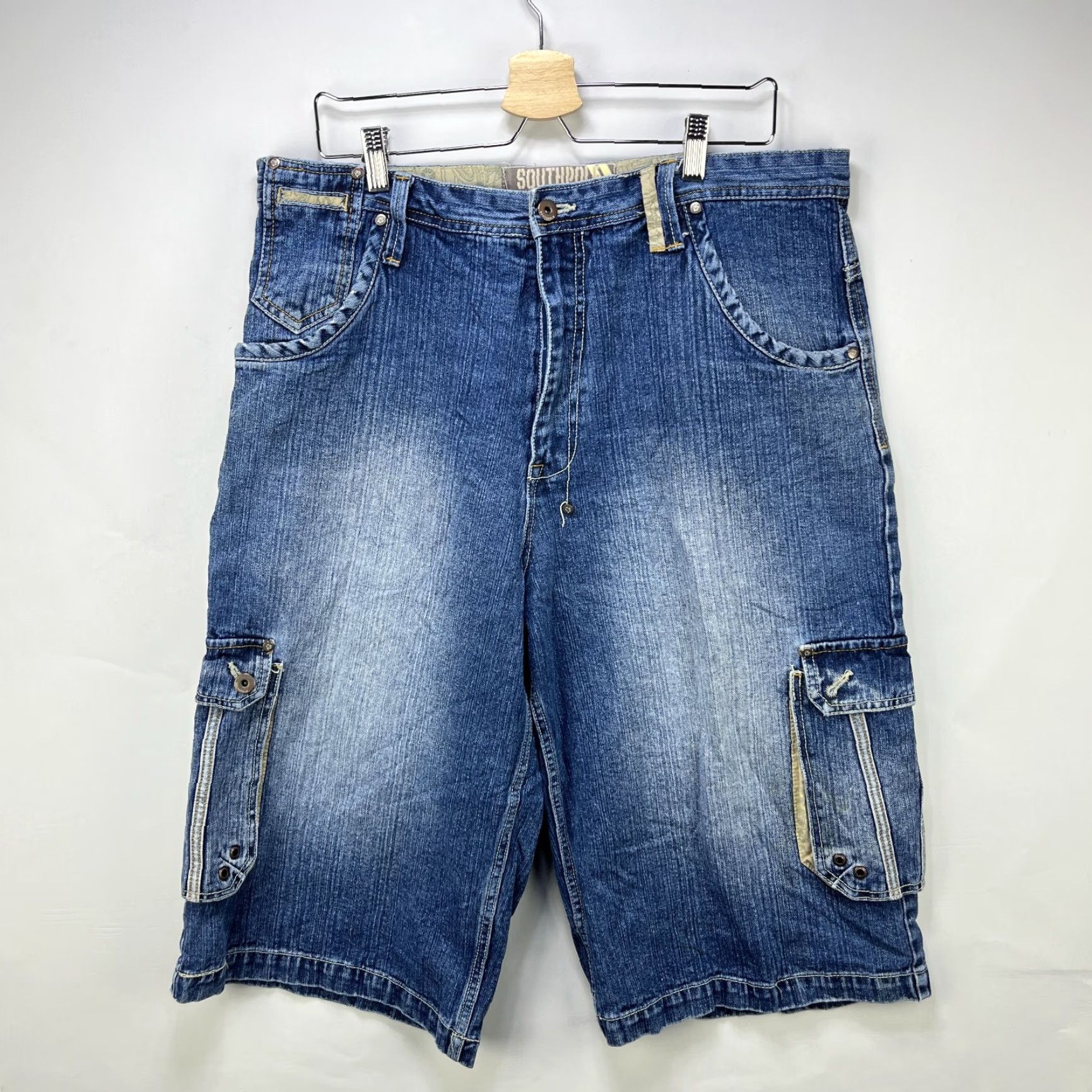 Southpole VINTAGE Southpole Jorts Jeans Shorts Denim Baggy Hip Hop Urban 38 Men's Blue Size US 38 / EU 54 - 4 Thumbnail