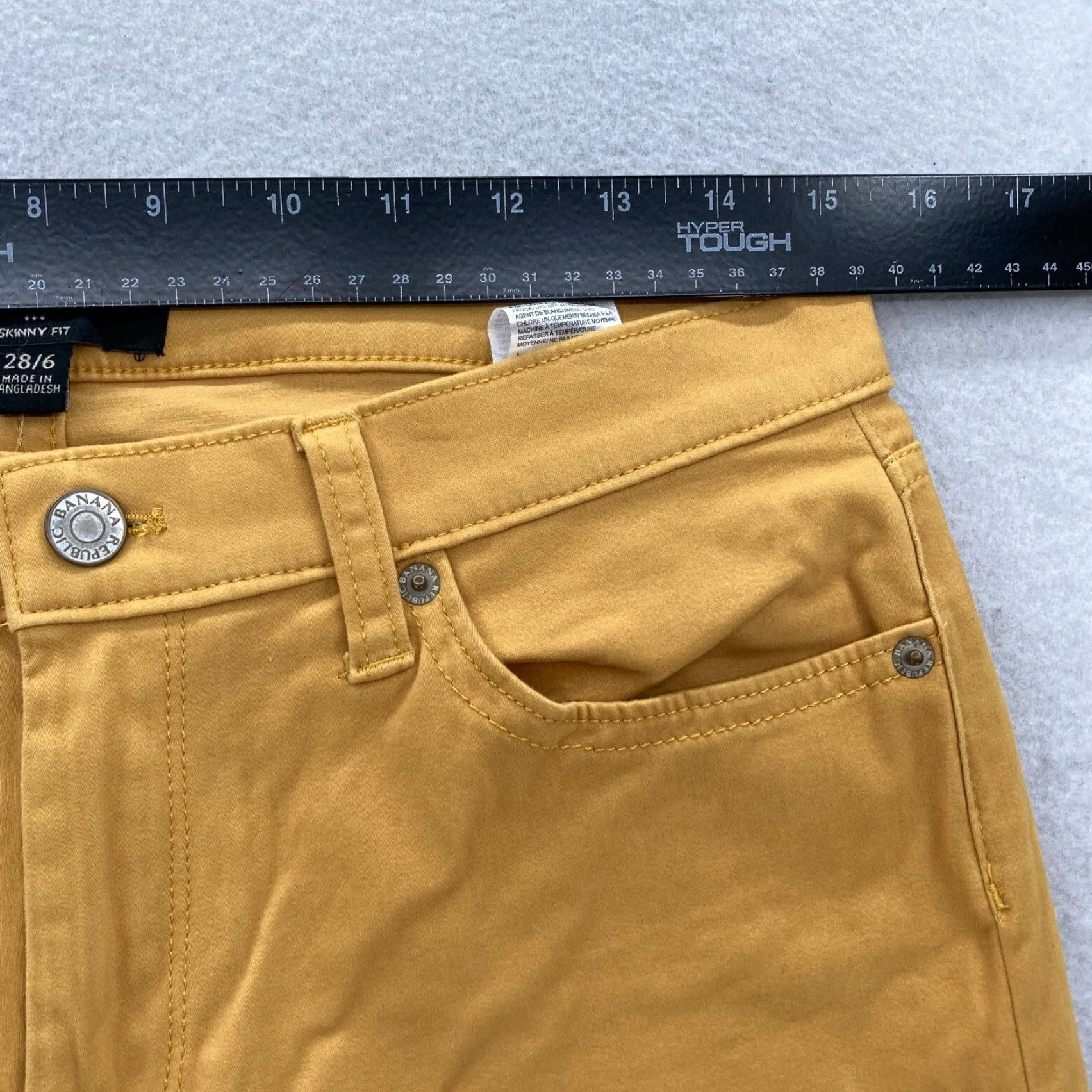 Banana Republic Banana Republic Skinny Ankle Pants Women's 28/6 Yellow Brushed Twill Stretch NWT Size 30" / US 8 / IT 44 - 7 Thumbnail