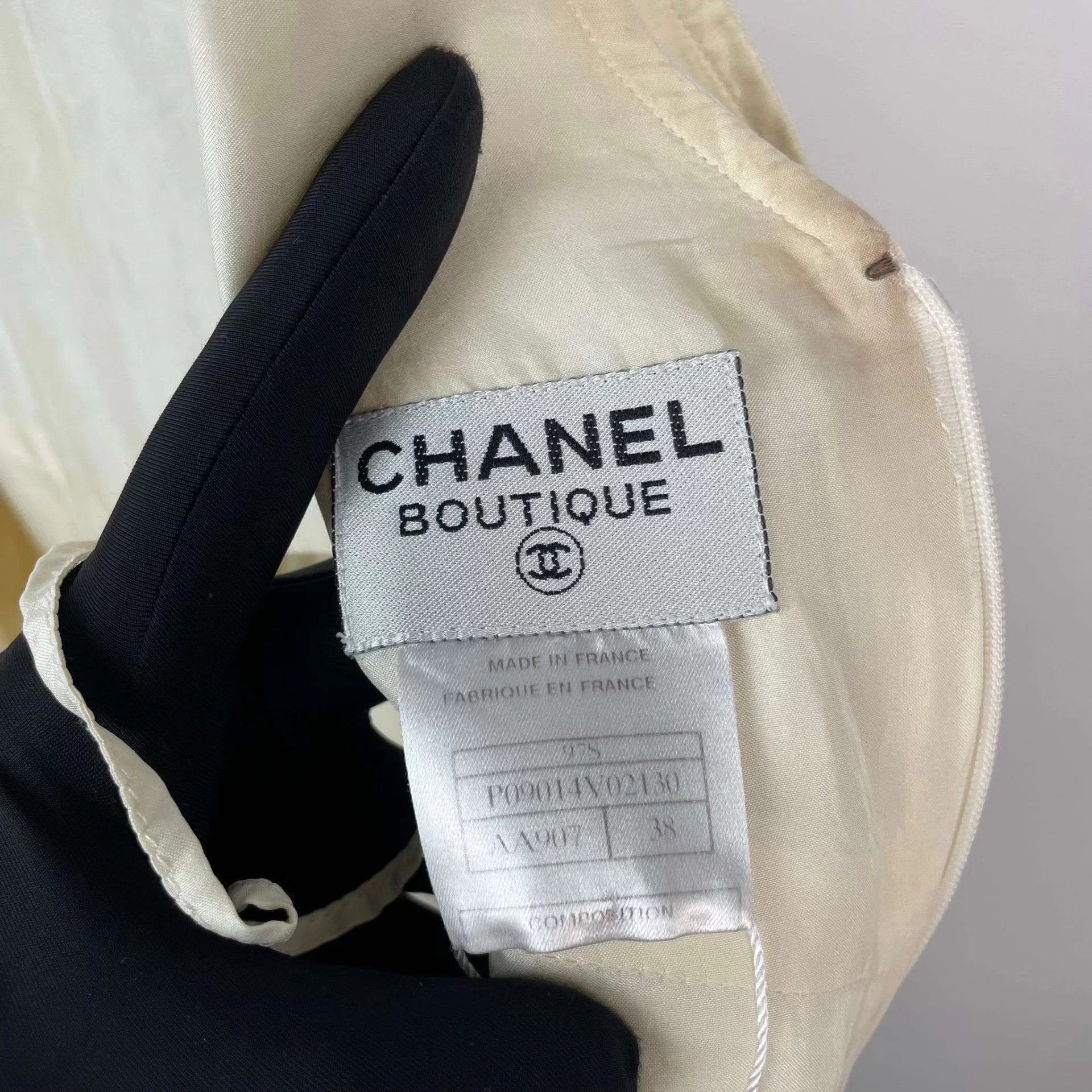 Chanel Chanel White Linen-Cotton Maxi Dress 38 Size S / US 4 / IT 40 - 4 Thumbnail