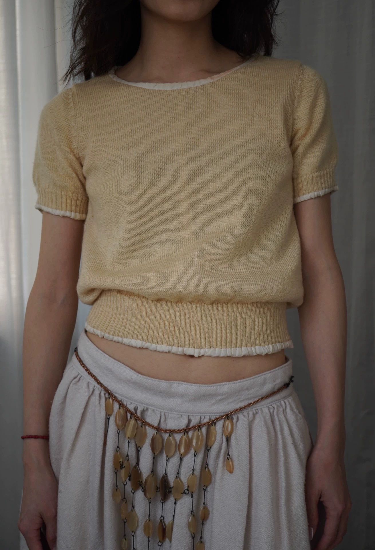 Comme des Garcons Vintage CDG 1996AW Tricot Wool Silk Double Short Sweates Size ONE SIZE - 6 Thumbnail