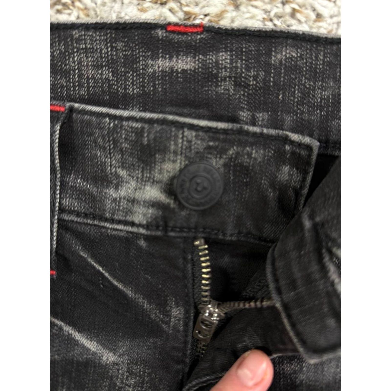 True Religion True Religion Ricky Relaxed Straight Gray Denim Jeans Men 30x32 Regular Inseam 32 Denim Logo Straight Jeans Mens Size US 30 / EU 46 - 7 Thumbnail