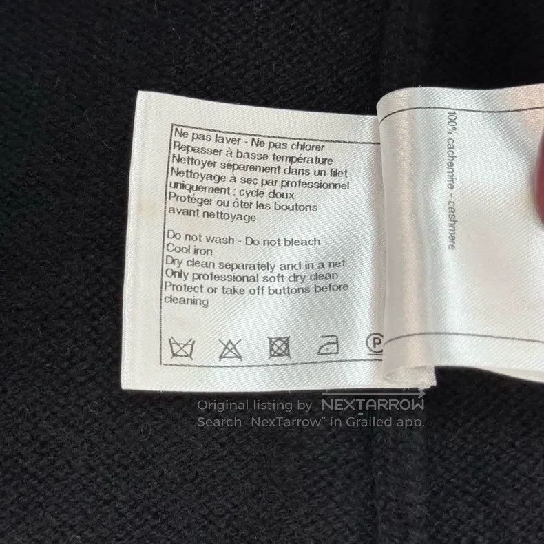 Chanel Chanel Black letter logo cashmere cardigan coat Size XS / US 0-2 / IT 36-38 - 7 Thumbnail