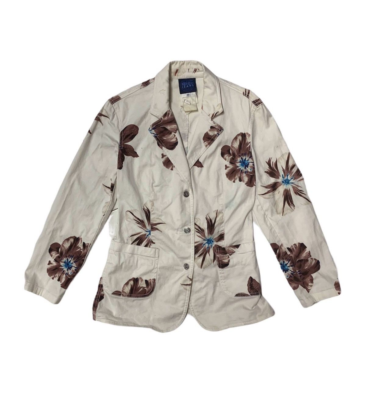 Kenzo × Vintage STEAL💥 VTG Kenzo Floral Art Blazer for Women Size M / US 6-8 / IT 42-44 - 1 Thumbnail