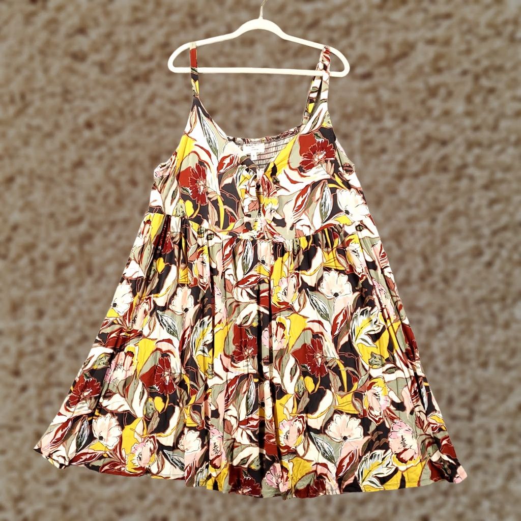Torrid Torrid Skater Dress Womens 4X Multicolor Spaghetti Strap NWT V-Neck Sleeveless Mini Sundress Tank Dress Geometric Pattern Short Dress Size XXL / US 16-18 / IT 52-54 - 1 Thumbnail