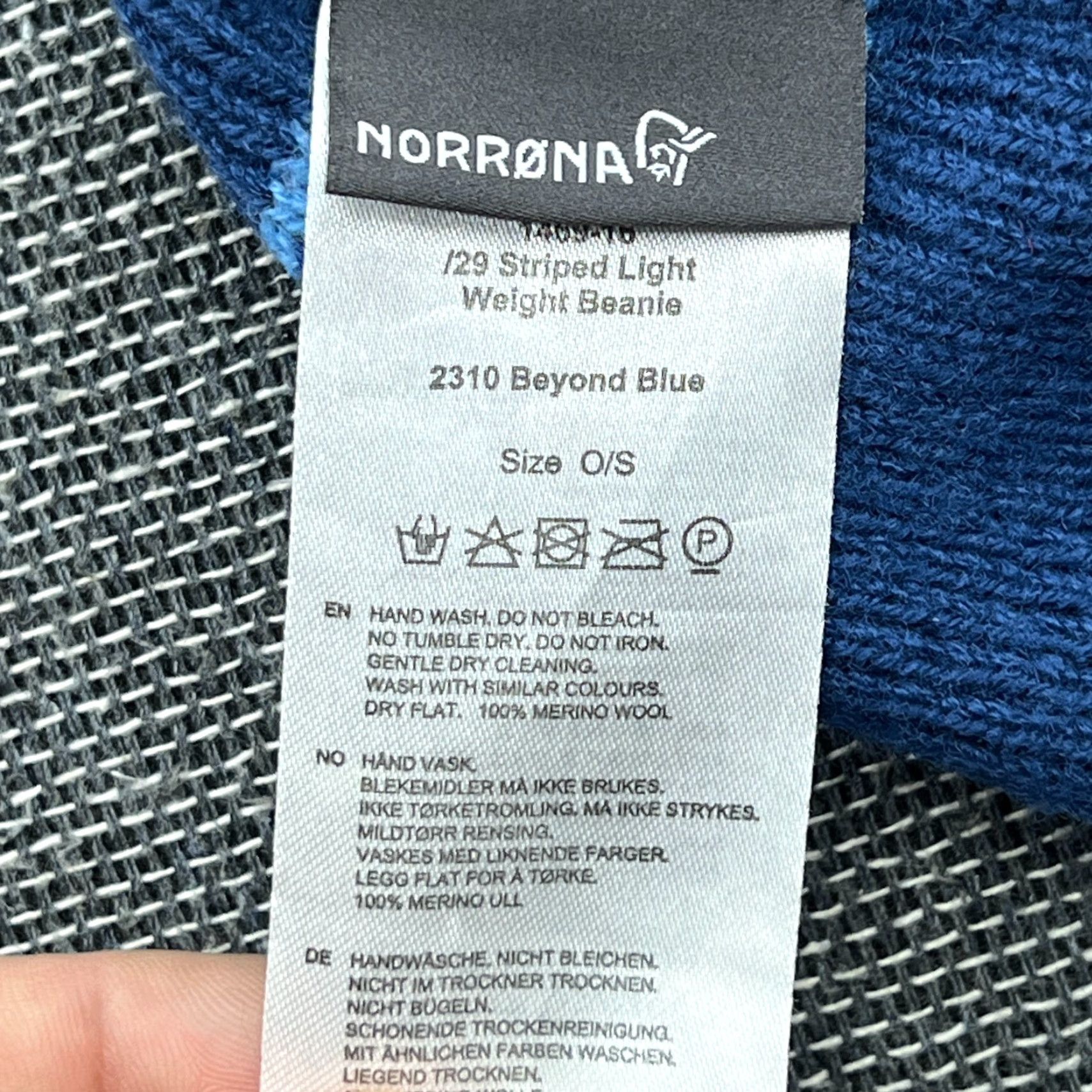 Vintage Norrona /29 Light Weigh Beanie Hat 100% Merino Wool One Size Blue Lightweight Beanie Unisex Adults Mens Womens Size ONE SIZE - 5 Thumbnail