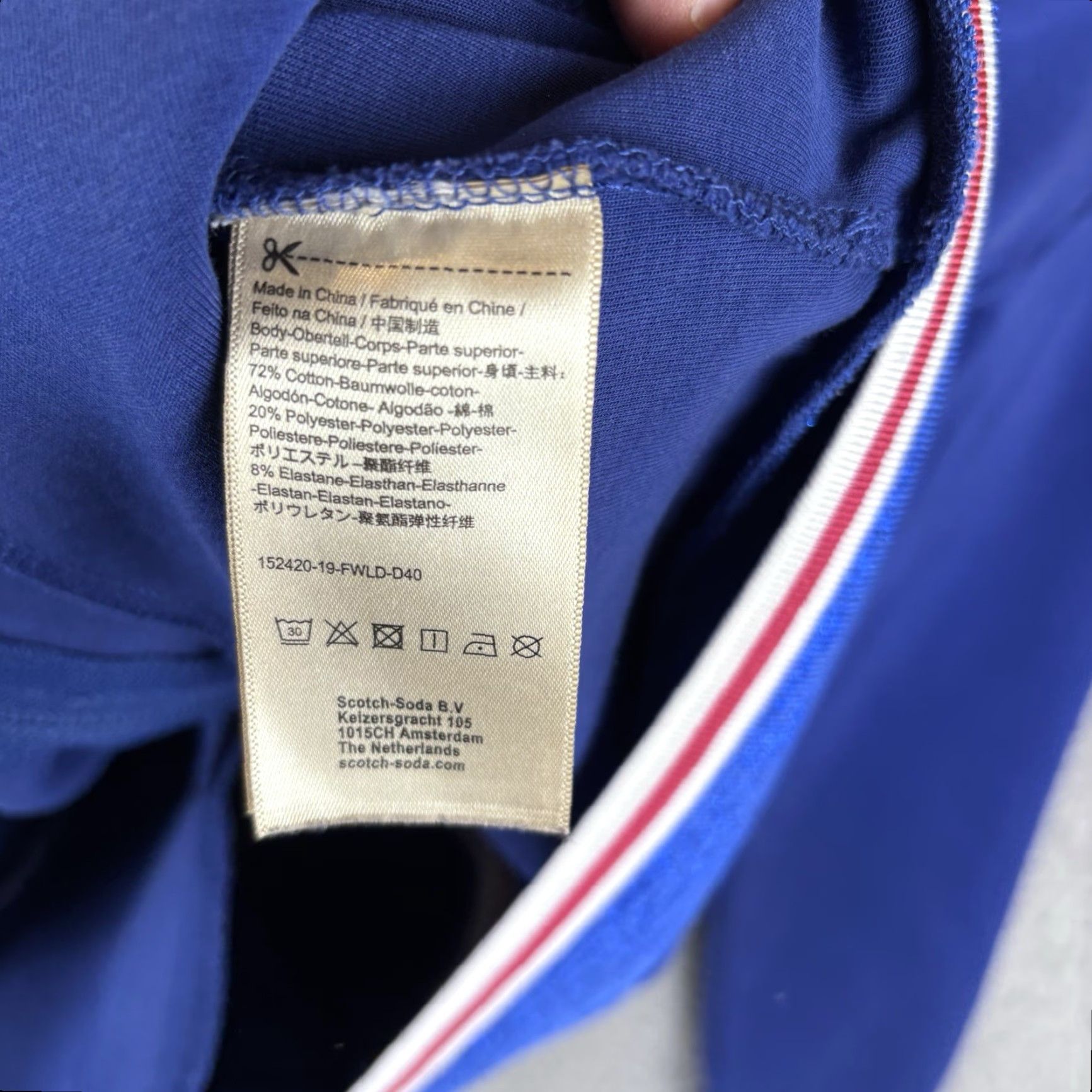 Scotch & Soda Scotch & Soda Men AMS Blue Full Zip Cardigan Jumper Size M Blue Knit Hoodie Shirt? Size US M / EU 48-50 / 2 - 4 Thumbnail