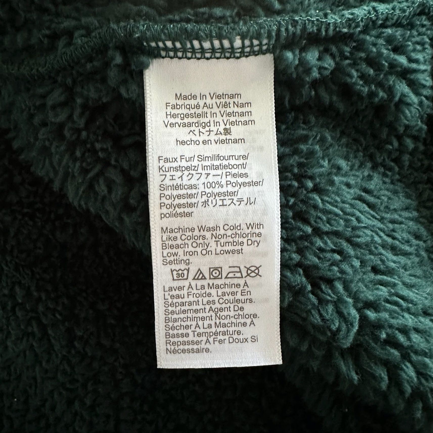 J.Crew VINTAGE J. Crew Sherpa Half Zip Pullover Fleece Womens L Emerald Green Soft Fuzzy AZ295 Size L / US 10 / IT 46 - 5 Thumbnail