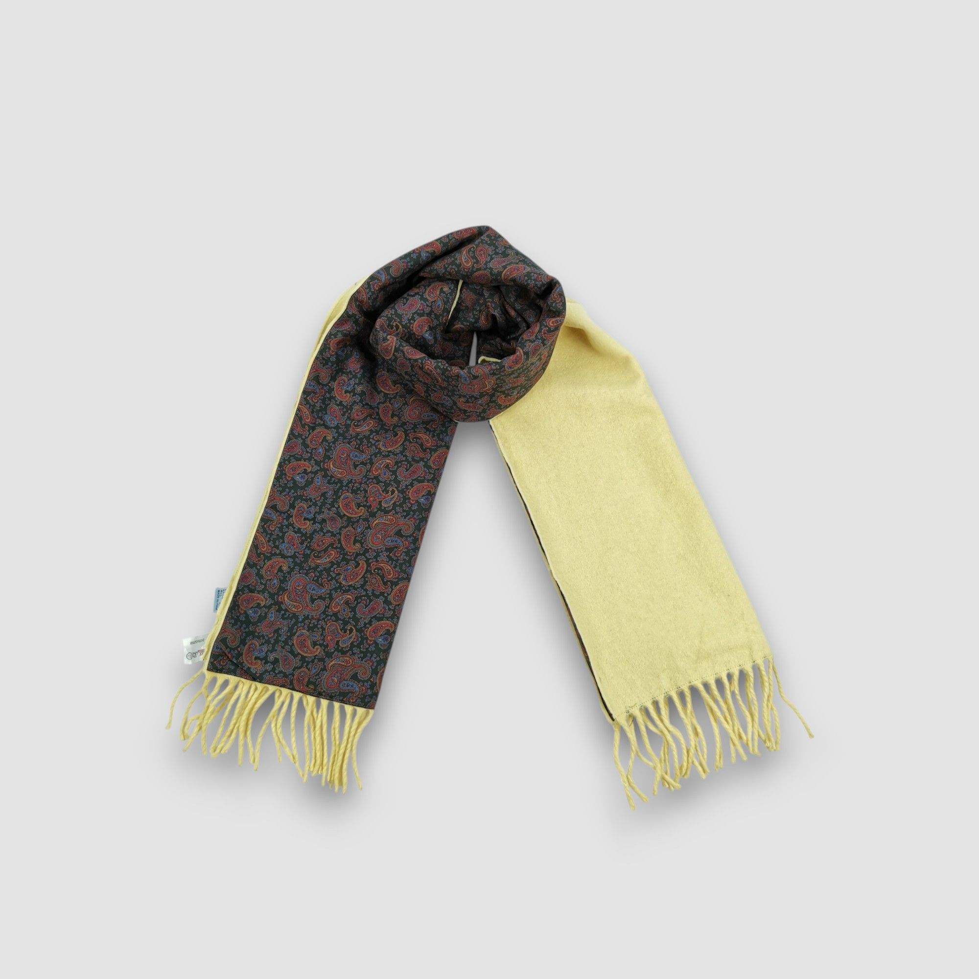 Japanese Brand Vintage Larusmiani Milano SILK Scarf Paisley Winter Scarves Size ONE SIZE - 5 Thumbnail