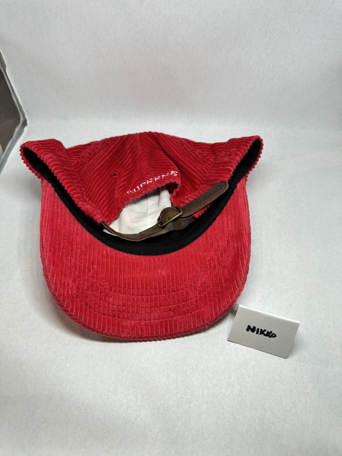 Supreme Supreme S logo Corduroy Red FW24 Size ONE SIZE - 4 Thumbnail