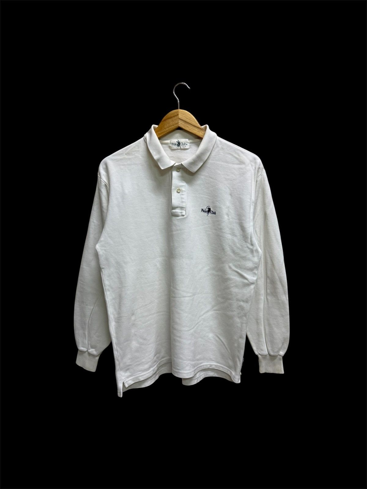 Vintage Vintage 90s Polo Club Longsleeve Ringer Polo Shirt Size US M / EU 48-50 / 2 - 1 Thumbnail