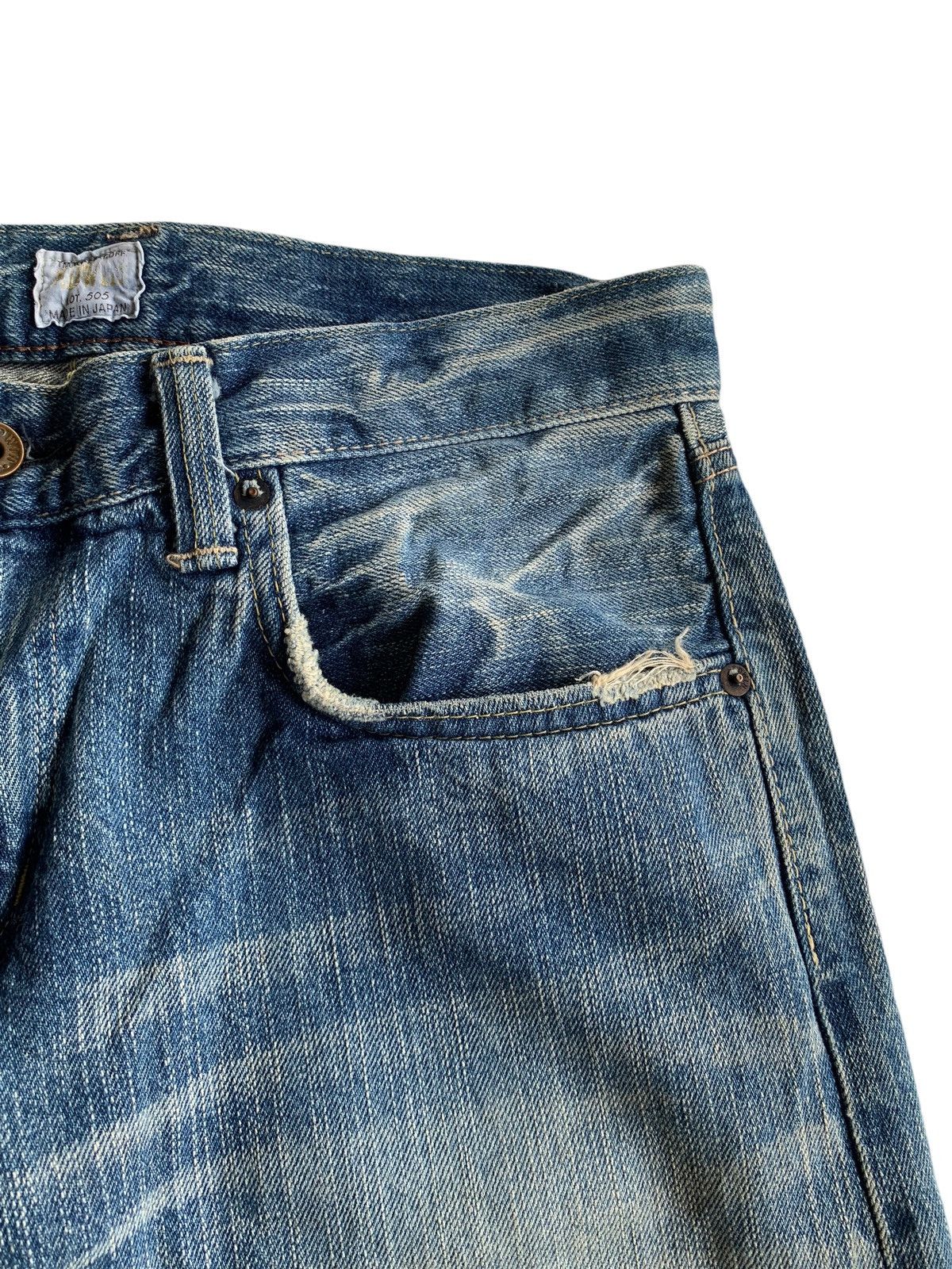 Edwin 505ZX Redline Selvedge distressed denim