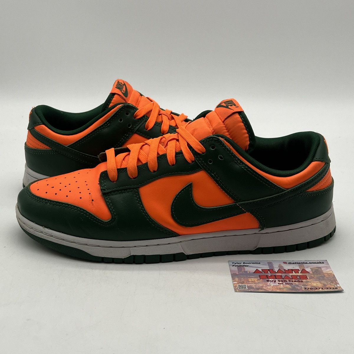 Nike Nike dunk low Miami Hurricanes Size US 12.5 / EU 45-46 - 1 Thumbnail