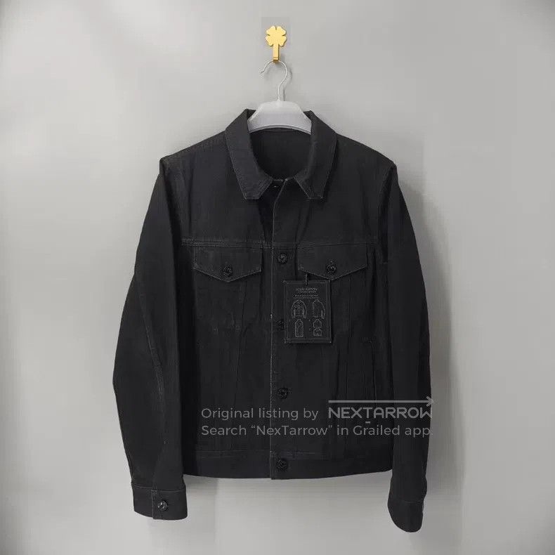 Louis Vuitton Louis Vuitton Solid patterned lapel denim jacket Size US M / EU 48-50 / 2 - 1 Thumbnail