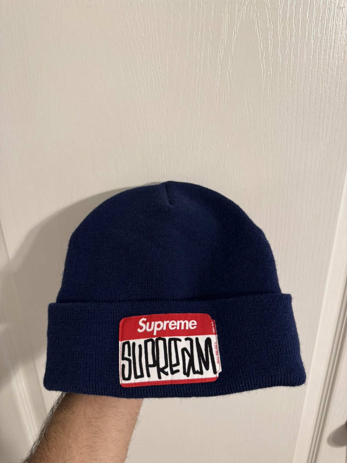 Supreme Gonz Nametag Navy beanie Accessories