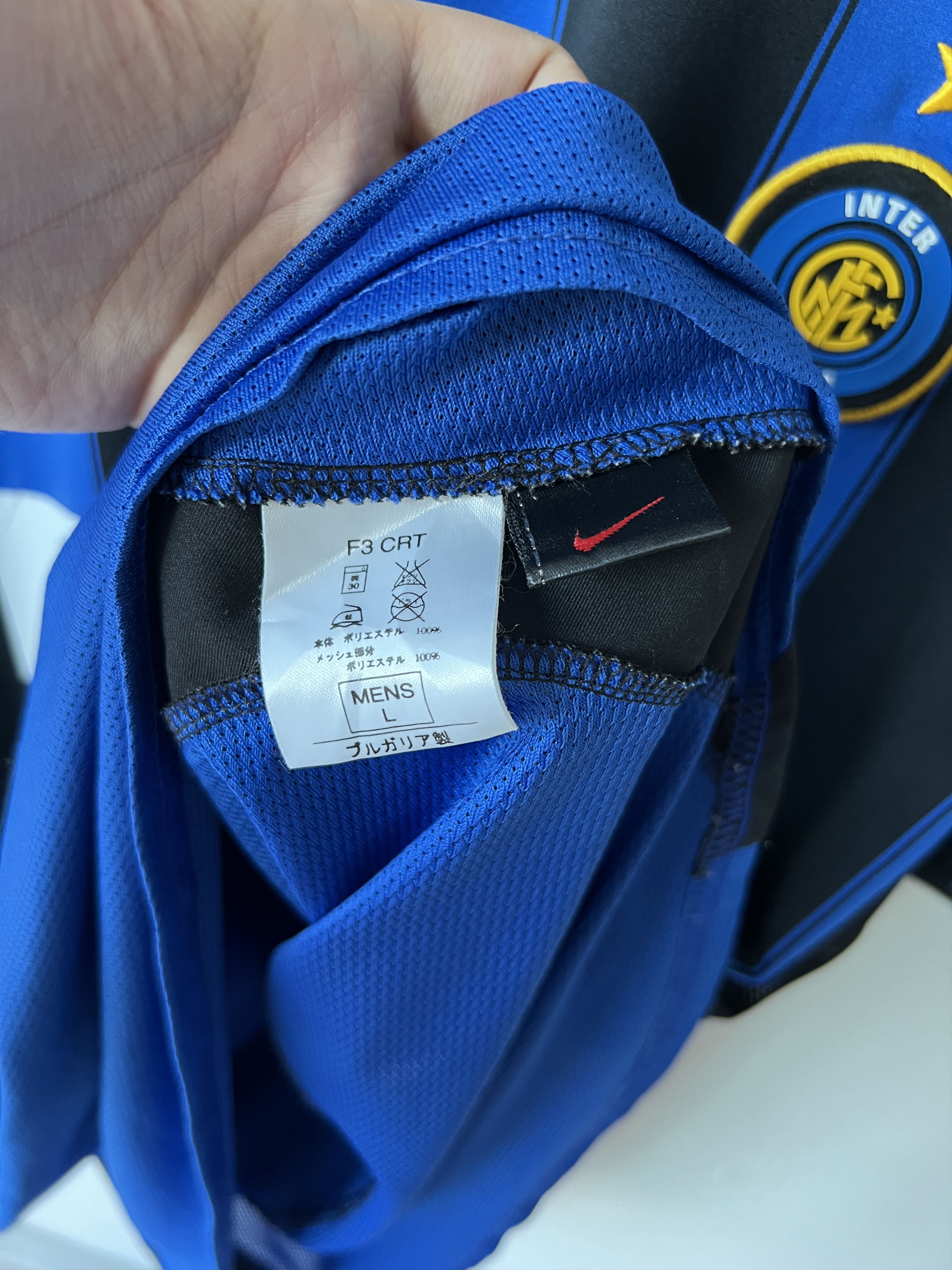 Nike (L) Inter Milan 2003-04 Home Kit Adriano #10 Size US L / EU 52-54 / 3 - 4 Thumbnail