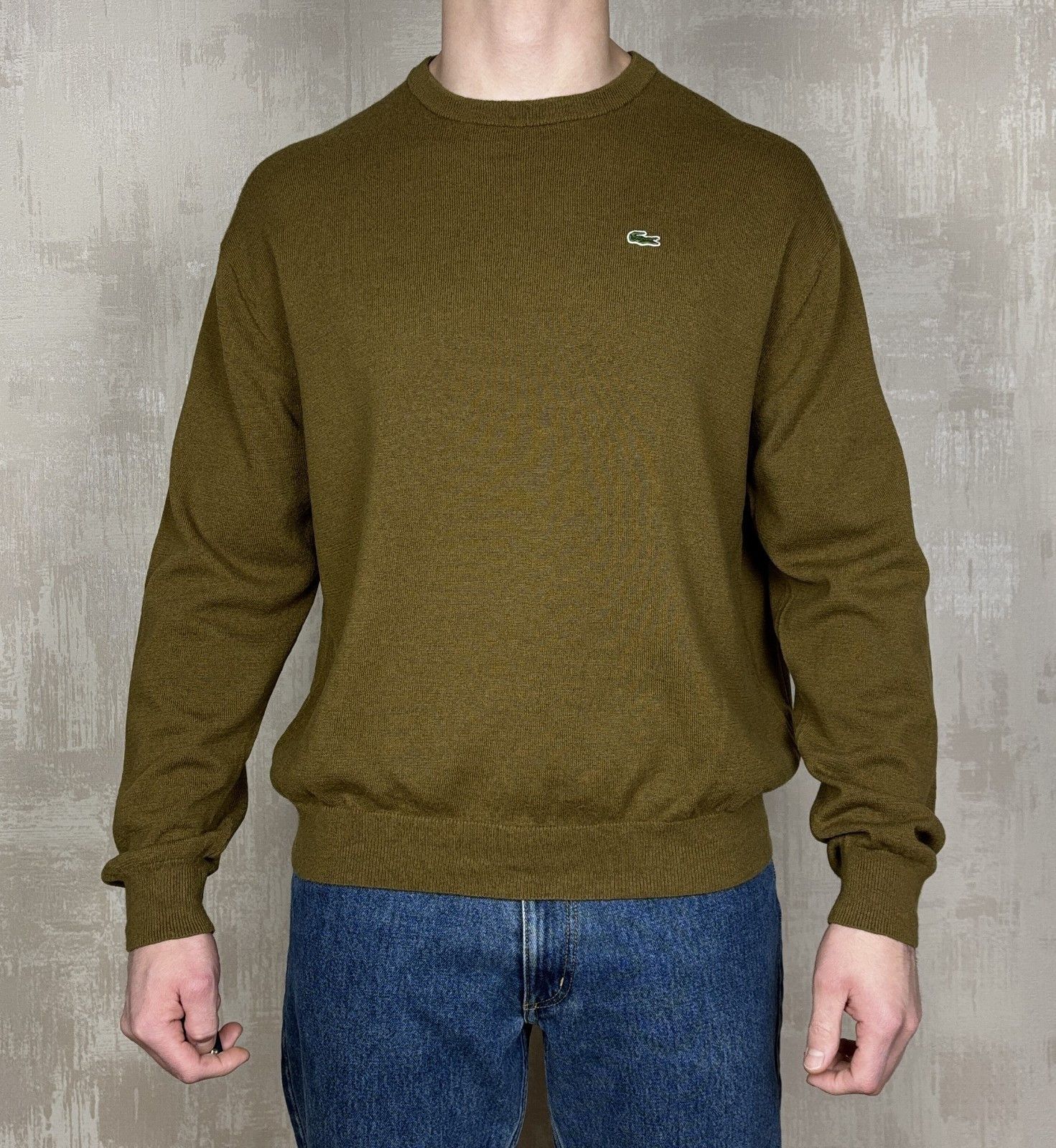 Lacoste Lacoste Wool Sweater Crew Neck Size XL-XXL Olive Green Size US XL / EU 56 / 4 - 2 Thumbnail