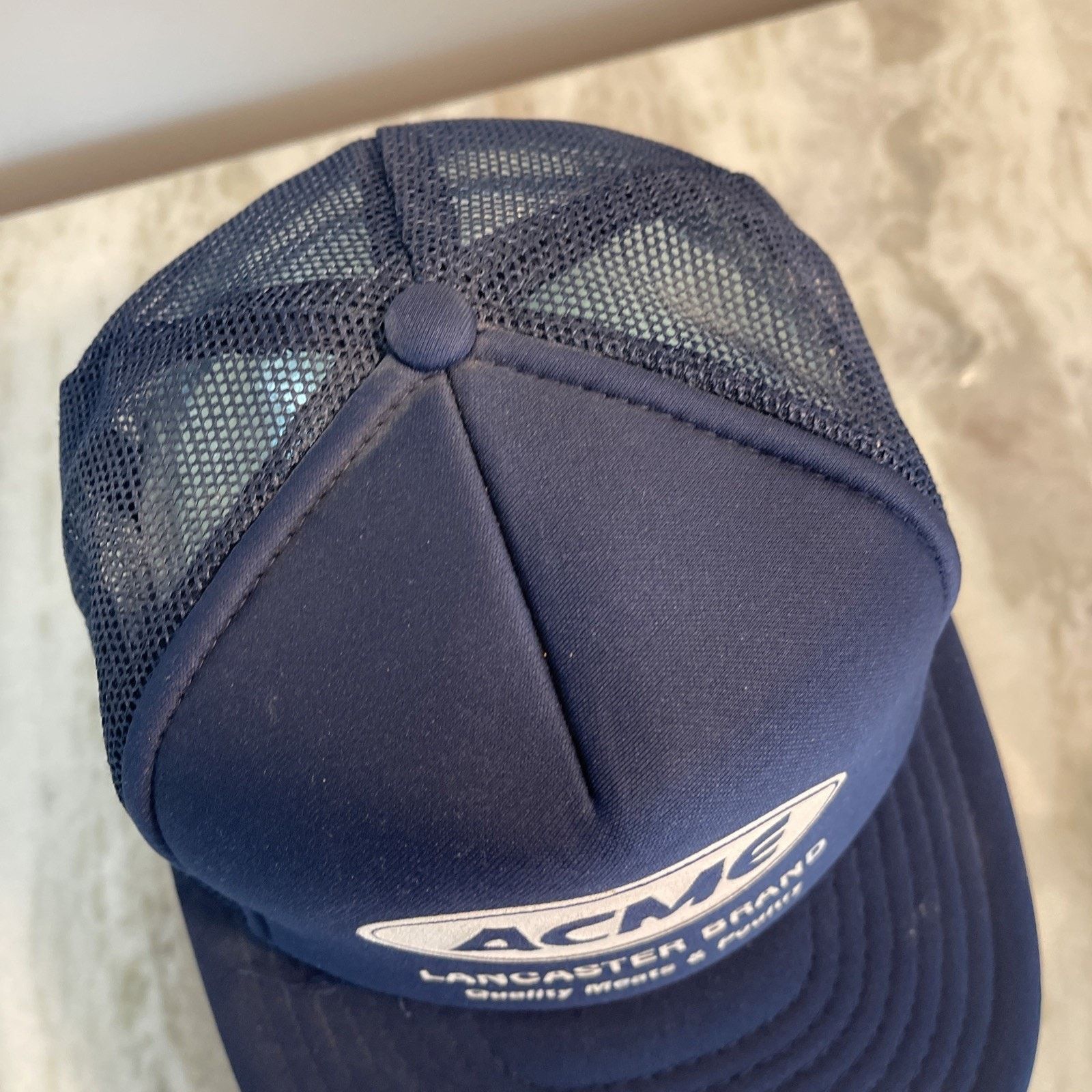 Vintage Vtg 1980’s Trucker Hat Snapback Cap ACME Lancaster Brand 10 Size ONE SIZE - 6 Thumbnail