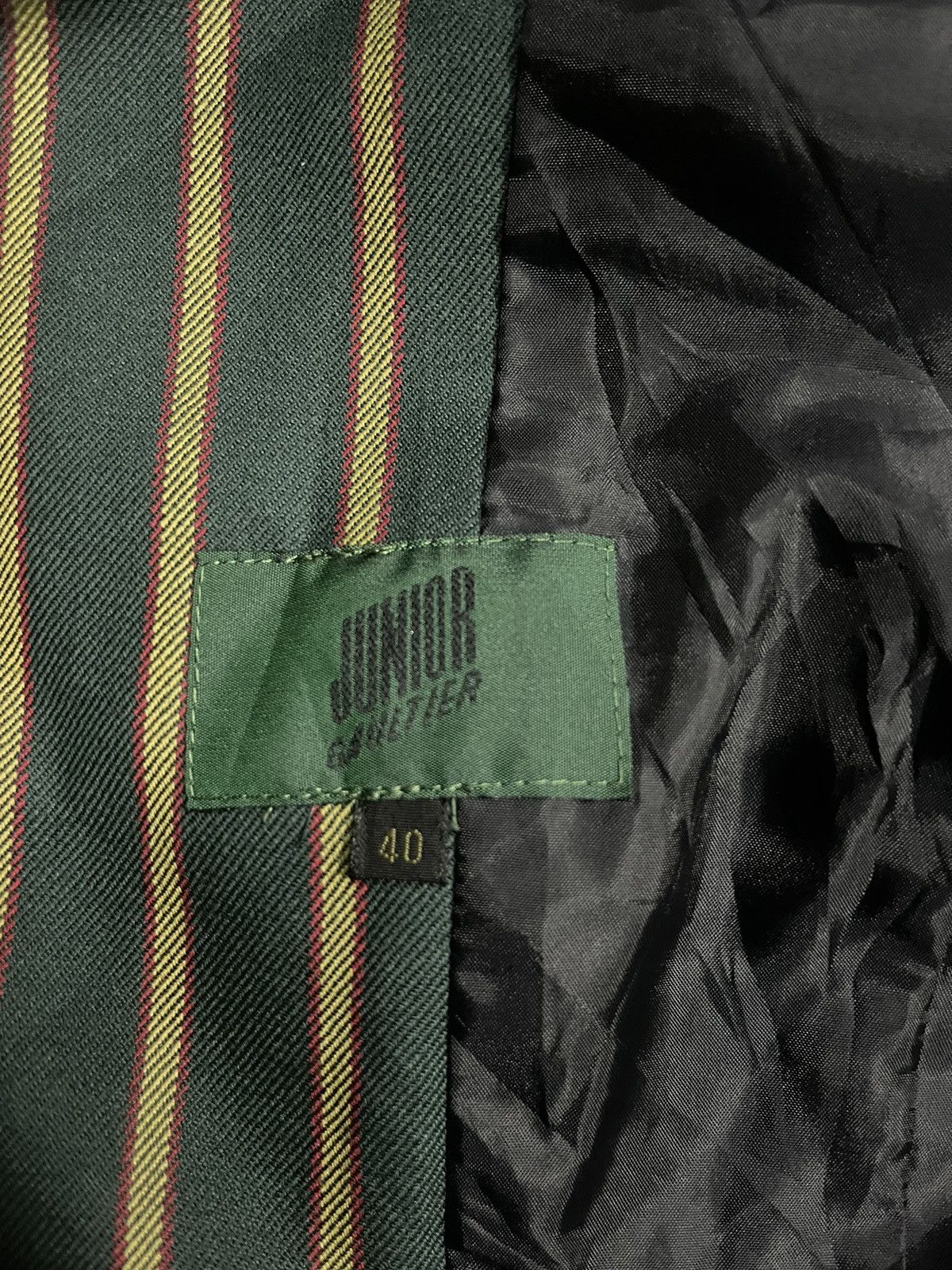 Jean Paul Gaultier 🔥Jean Paul Gaultier Junior Green Stripes Jacket Size US M / EU 48-50 / 2 - 14 Thumbnail