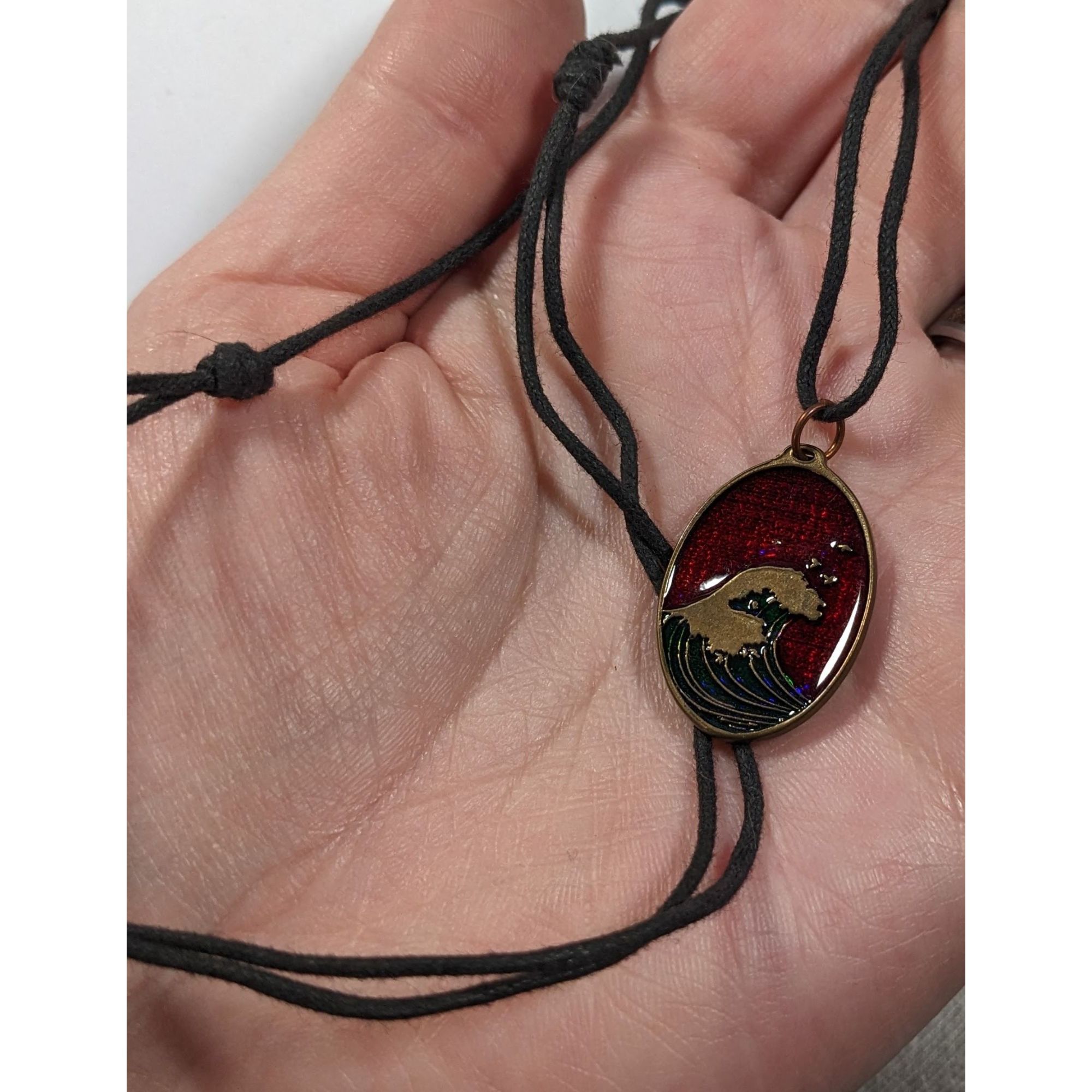 Other Peace Bronze 2010 Enamel Wave Pendant Necklace Size ONE SIZE - 9 Thumbnail