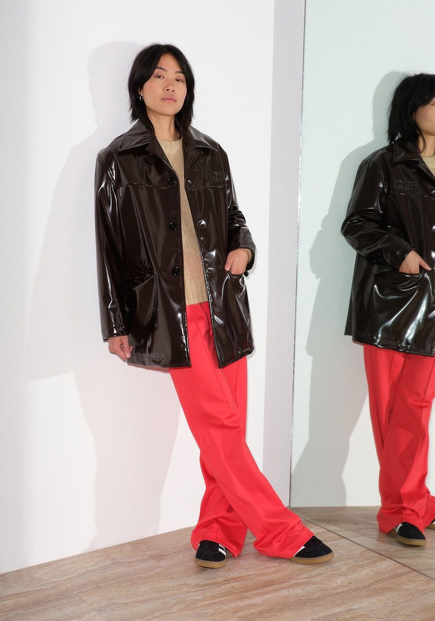 Maison Margiela !DS! SS23 Maison Margiela Faux Leather Brown Patent Jacket Size M / US 6-8 / IT 42-44 - 1 Thumbnail
