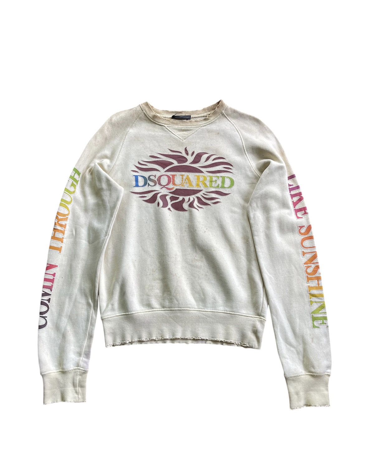 Dsquared2 Dsquared2 Comin Through Like Sunshine Distressed Sweatshirt Size US S / EU 44-46 / 1 - 1 Thumbnail