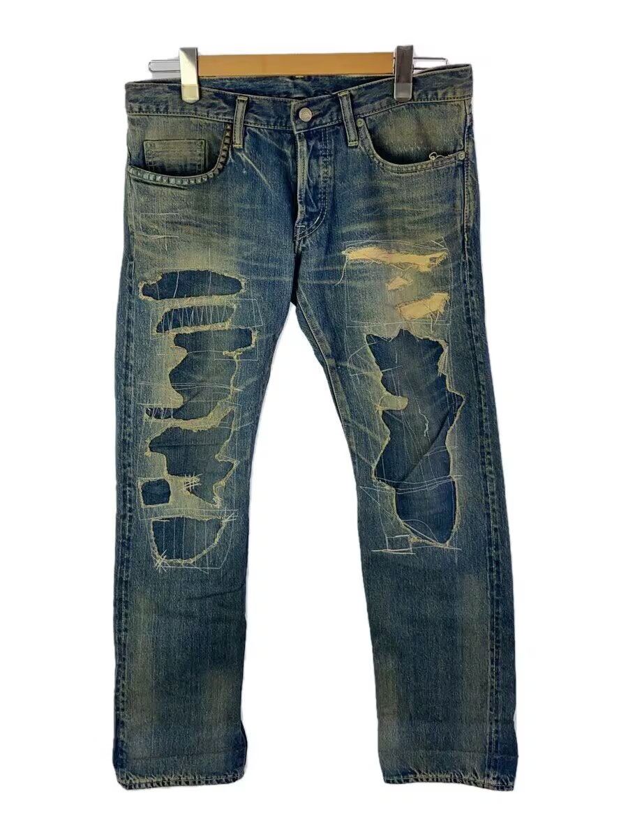 Hysteric Glamour Distressed Stitch Repair Denim Jeans Size US 33 - 1 Thumbnail