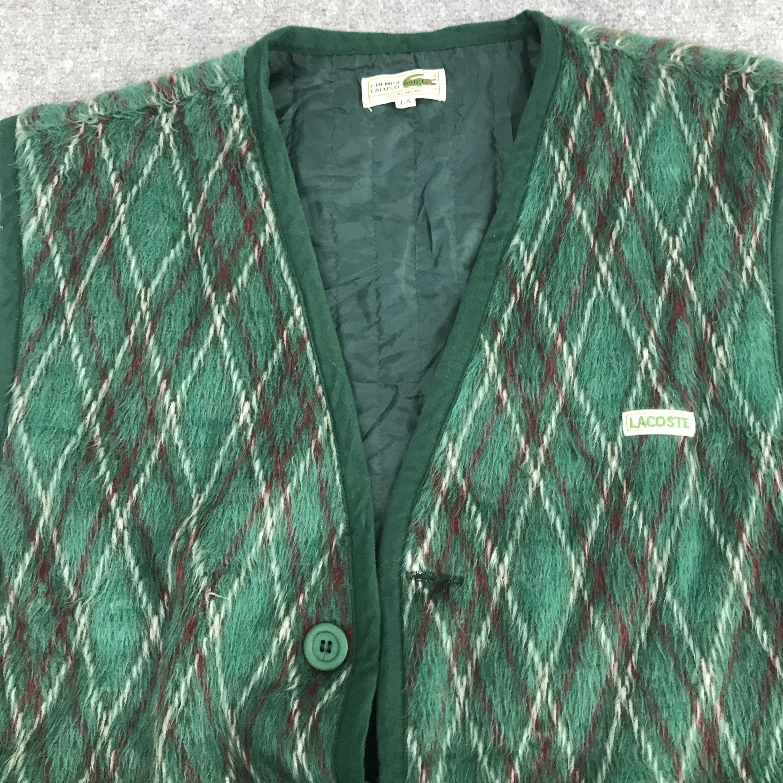 Lacoste Rare Lacoste Wool Vest Shirt Size US L / EU 52-54 / 3 - 6 Thumbnail