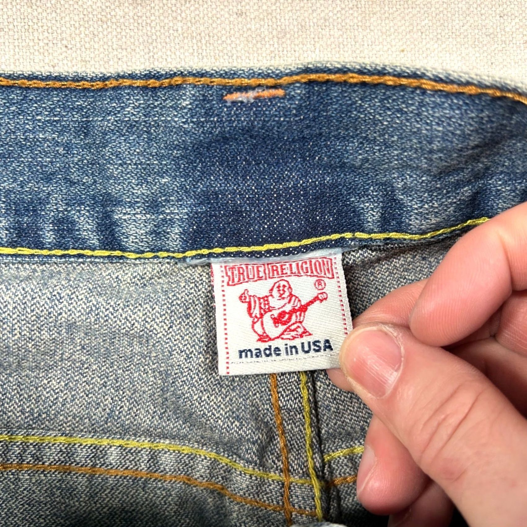 True Religion VINTAGE True Religion Jeans Mens 38x33 Joey Durga Goddess Embroider USA Y2K western Blue Size US 38 / EU 54 - 6 Thumbnail