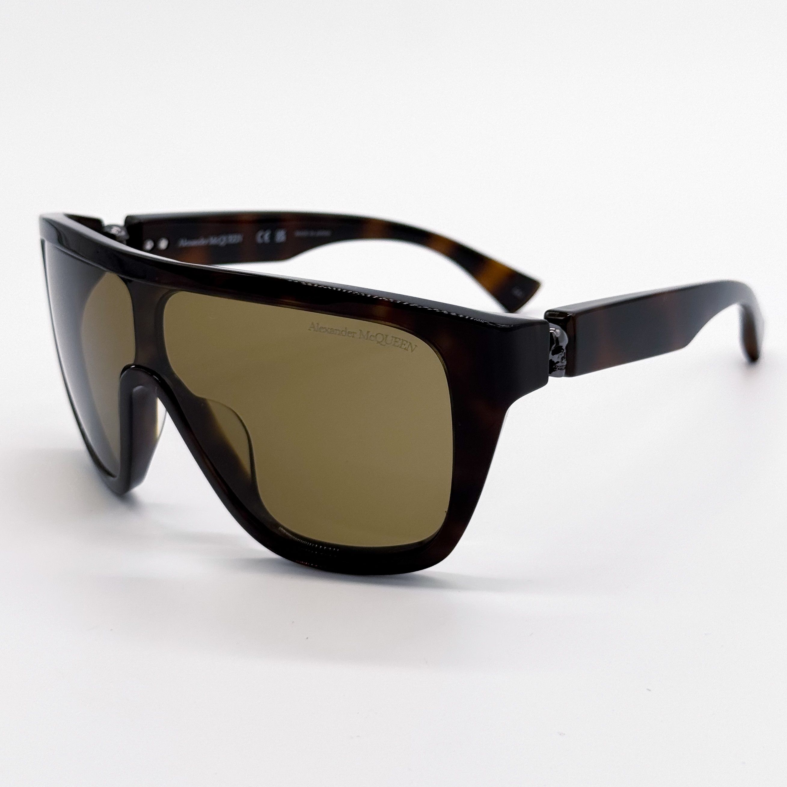 Alexander McQueen NEW ALEXANDER MCQUEEN AM0430S 005 MEN HAVANA SUNGLASSES Size ONE SIZE - 4 Thumbnail
