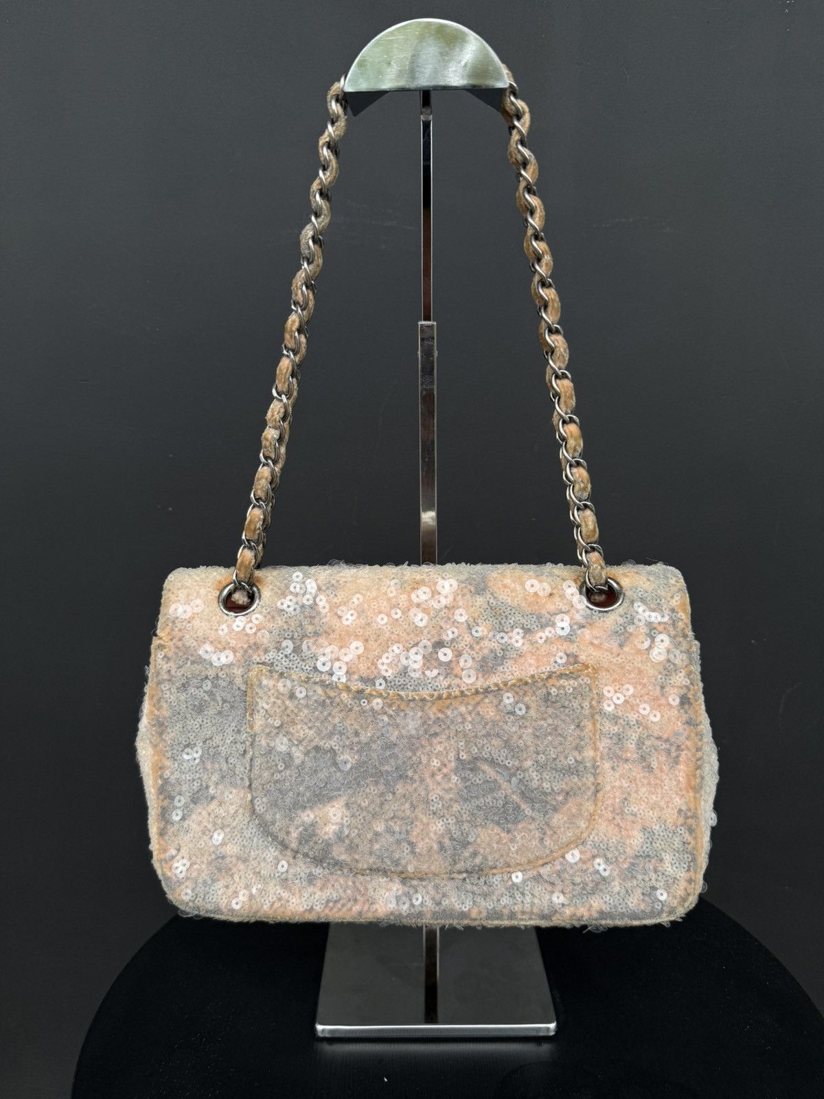 Chanel Chanel - Pink Sequined Small Double Flap Shoulder Bag Size ONE SIZE - 2 Thumbnail