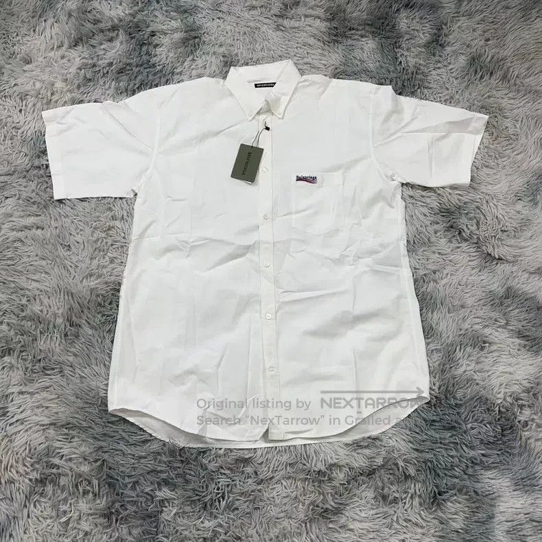 Balenciaga Balenciaga Embroidered wave shirt Size US XXS / EU 40 - 1 Thumbnail