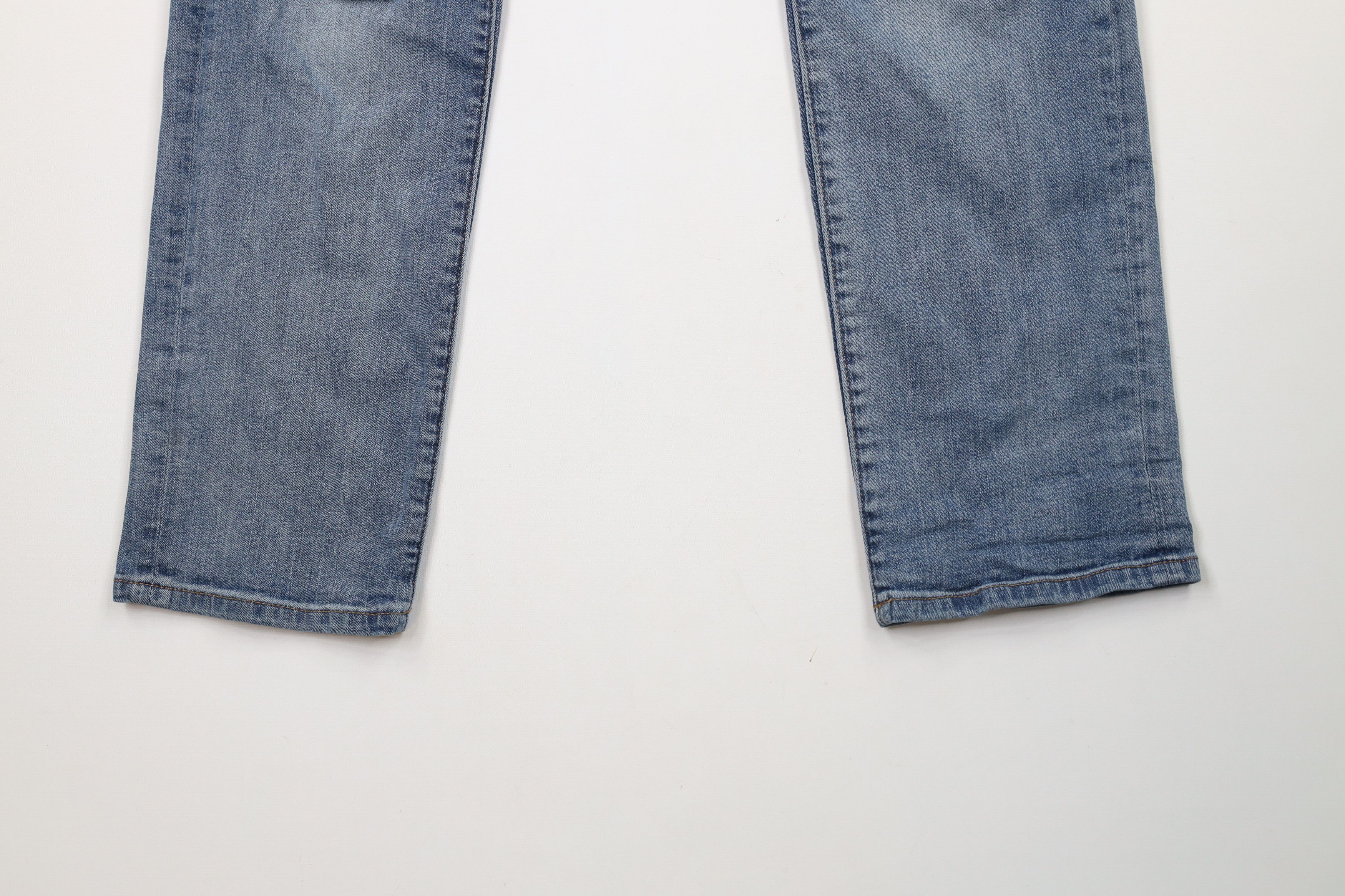Express × Vintage Express Skinny Leg Ribbed Moto Motorcycle Denim Jeans Blue Size US 34 / EU 50 - 4 Thumbnail