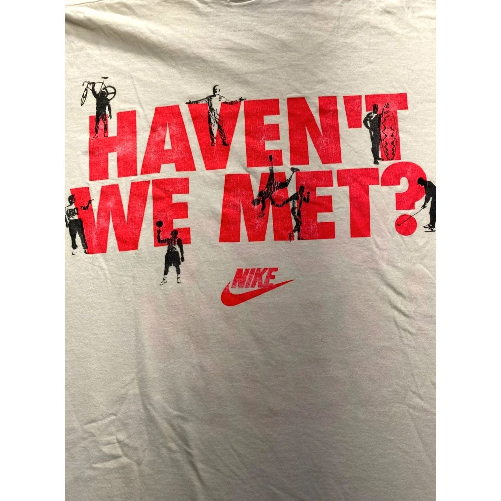 Nike VINTAGE Nike T-Shirt Men XL Short Sleeve Cream Graphic Tee Mens XL Snike Size US XL / EU 56 / 4 - 4 Thumbnail