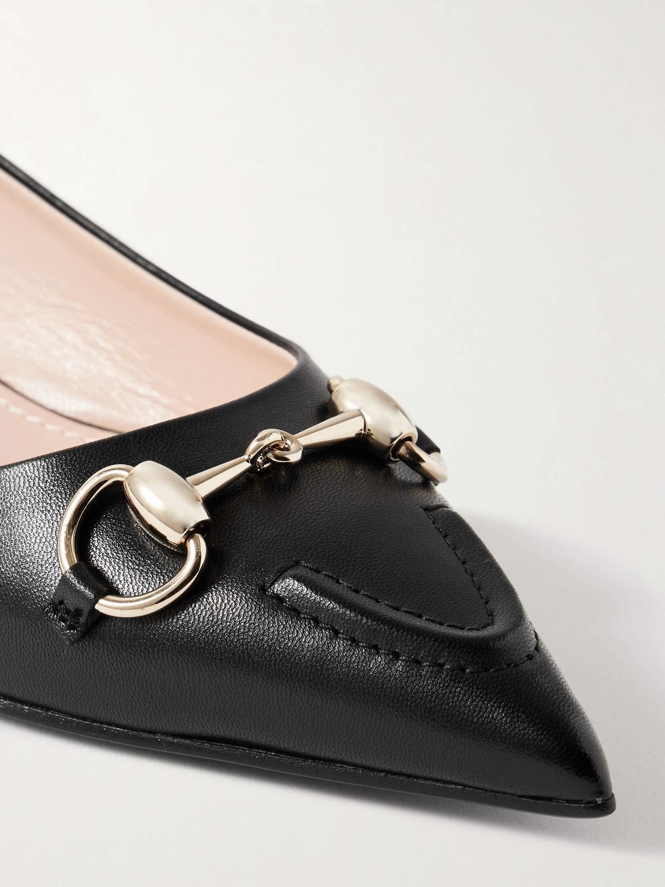 Gucci oc11z1025 Ballet Flats With Horsebit in Black Size US 7 / IT 37 - 4 Thumbnail