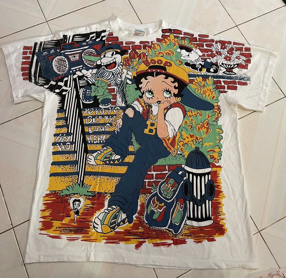 Vintage Vintage 90s Betty Boop " Boop There It Is " Very Rare🔥🔥🔥 Size US XL / EU 56 / 4 - 2 Thumbnail