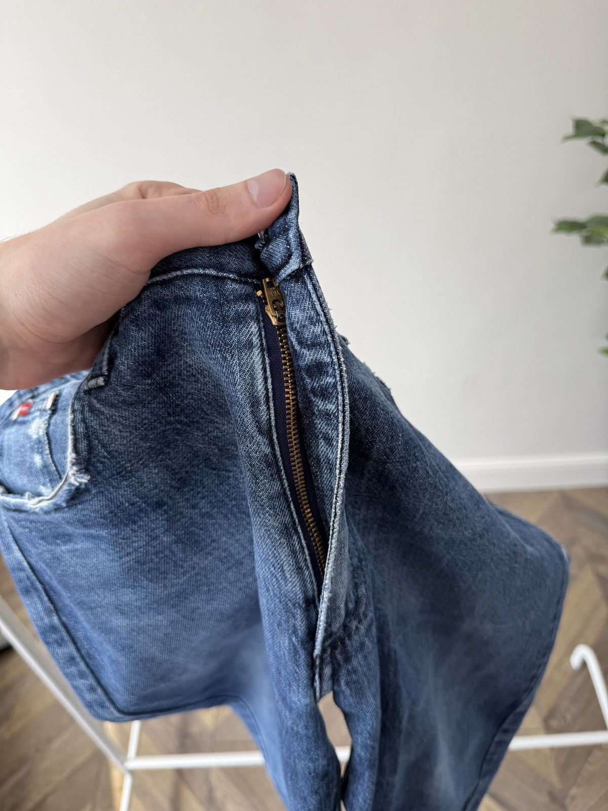Lee Vintage Lee Cooper Men’s Blue Straight Leg Jeans Wash Denim Size US 35 - 15 Thumbnail