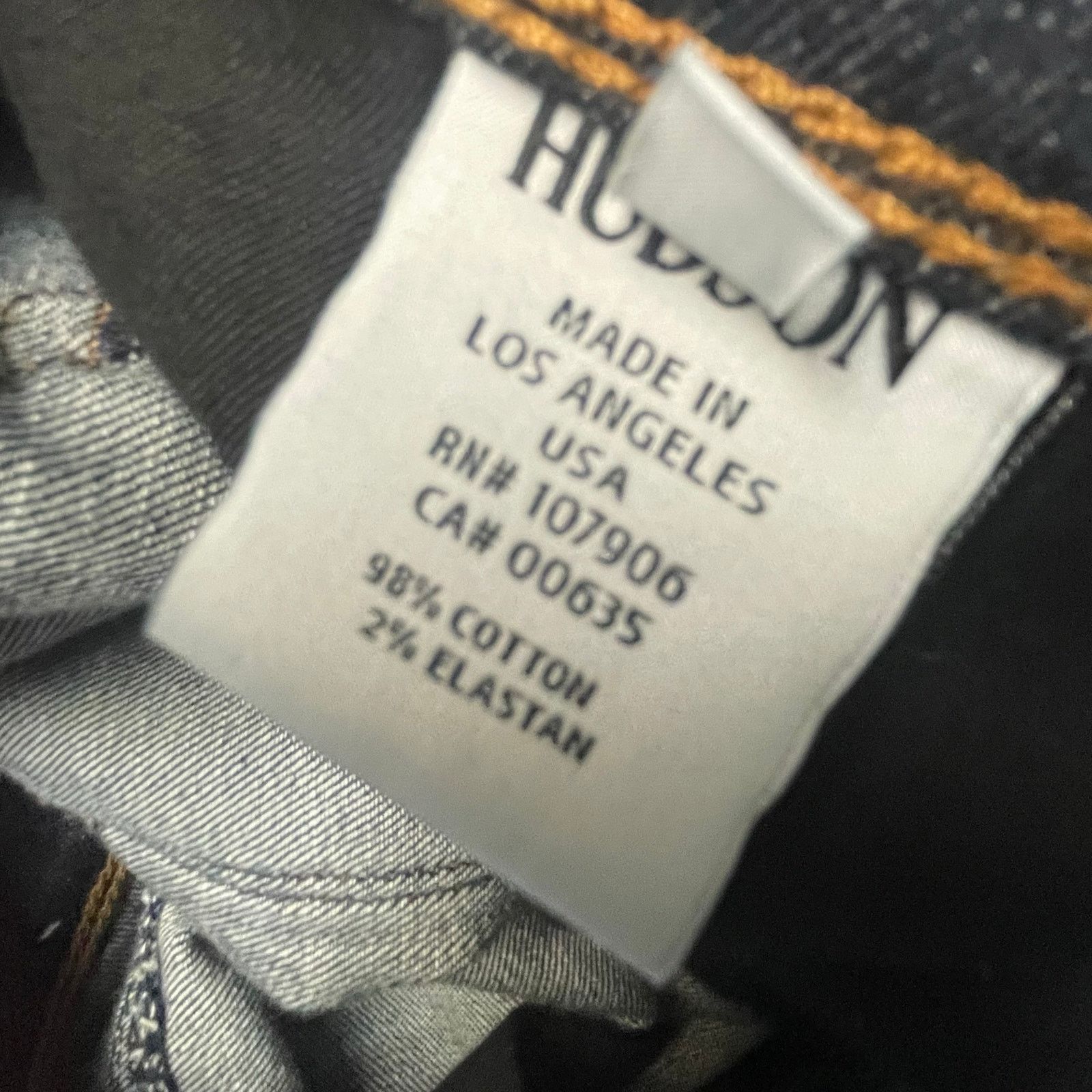 Hudson Hudson Harper Button Fly Mens Jeans Sizes 38 Dark Wash Size US 38 / EU 54 - 9 Thumbnail