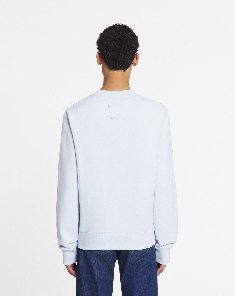Lanvin oc11z0426 Printed Sweatshirt in Light Blue Size US M / EU 48-50 / 2 - 3 Thumbnail