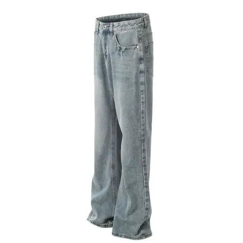 Hypebeast × Japanese Brand × Jean Pants Casual distressed wide-leg straight jeans Size US 33 - 2 Thumbnail