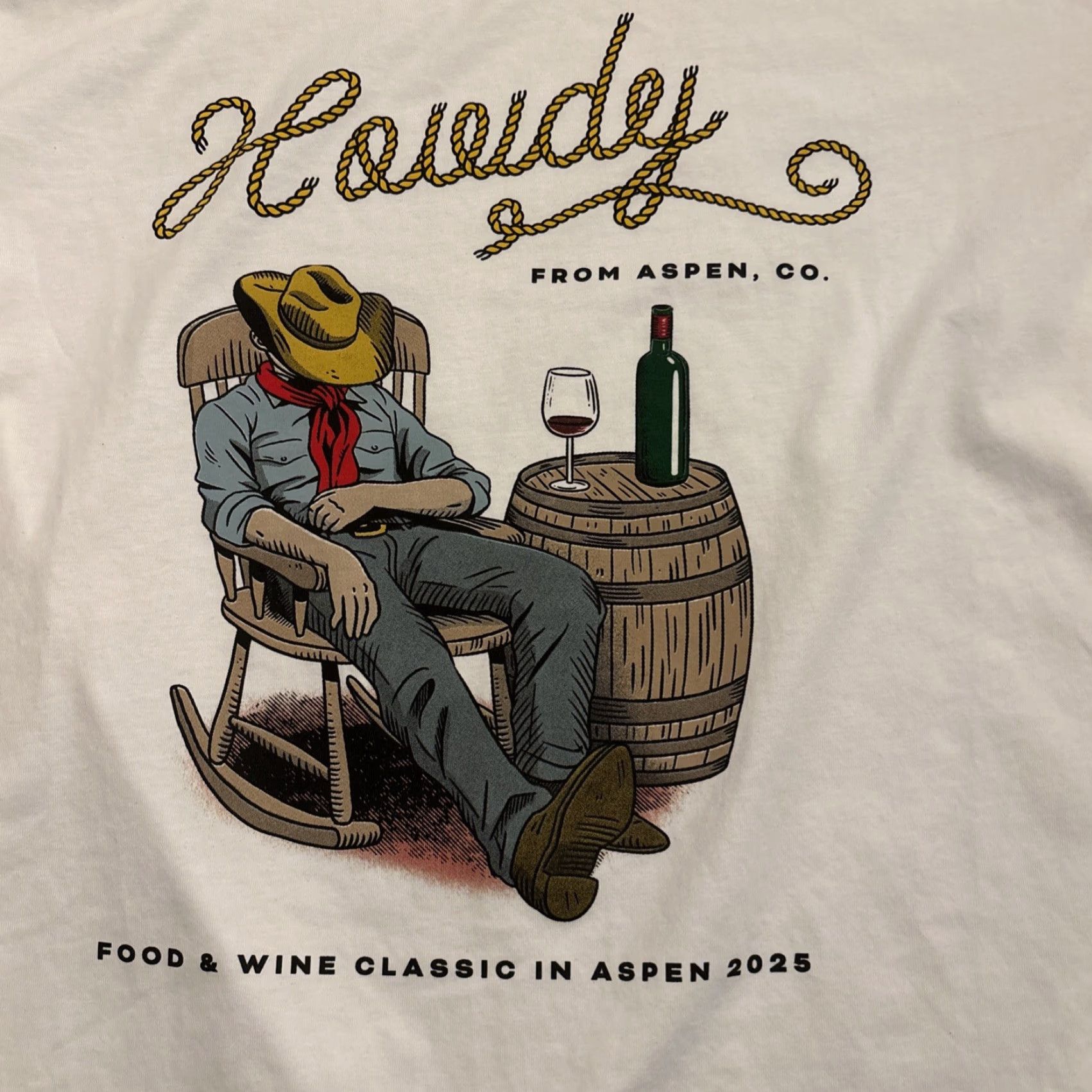 AS Colour 2025 Aspen Colorado Food And Wine Classic Ringer T Shirt Size M EUC Size US M / EU 48-50 / 2 - 2 Thumbnail