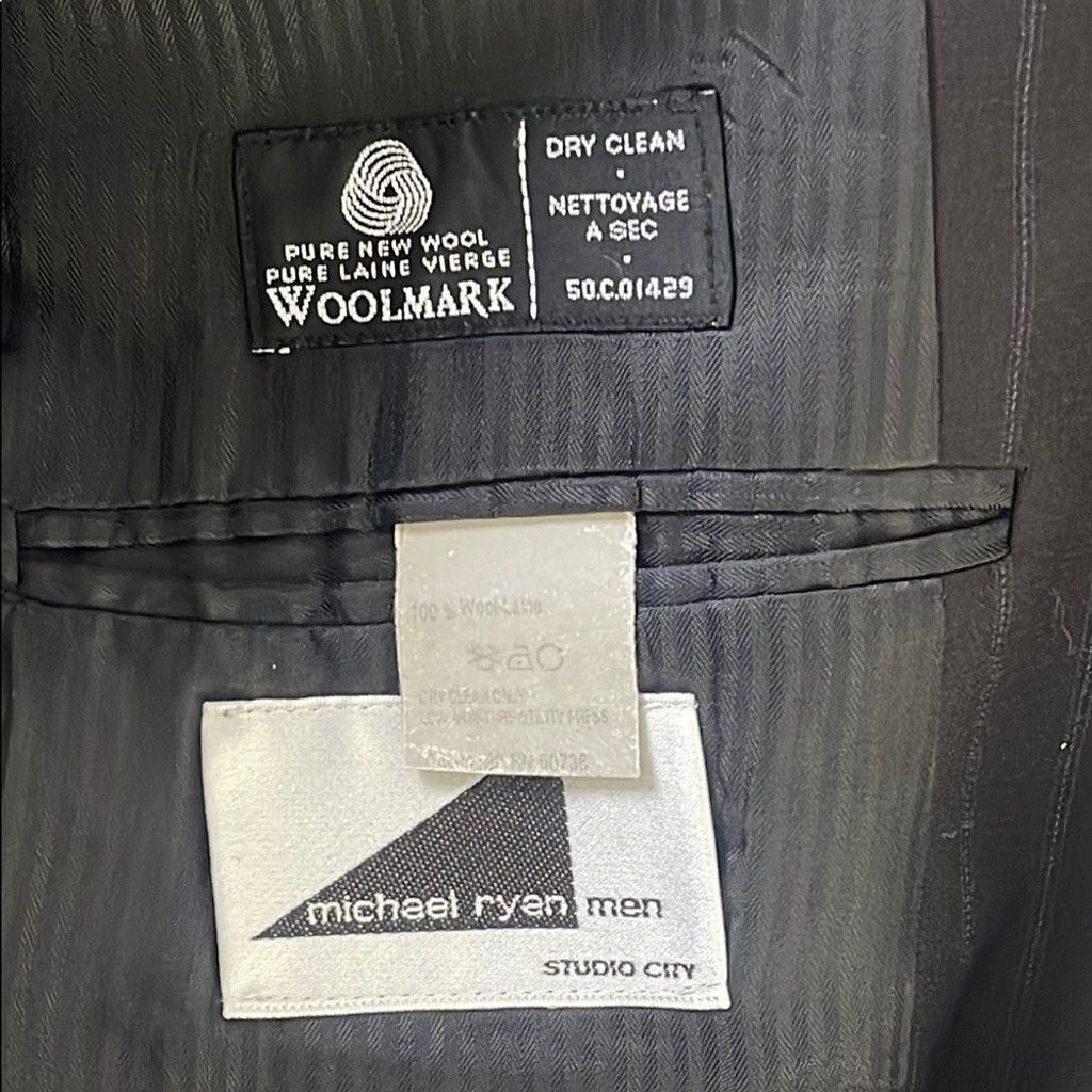 Calvin Klein Calvin Klein Men's Black Suit 44L 36/36 Custom tailored Size 40L - 4 Thumbnail