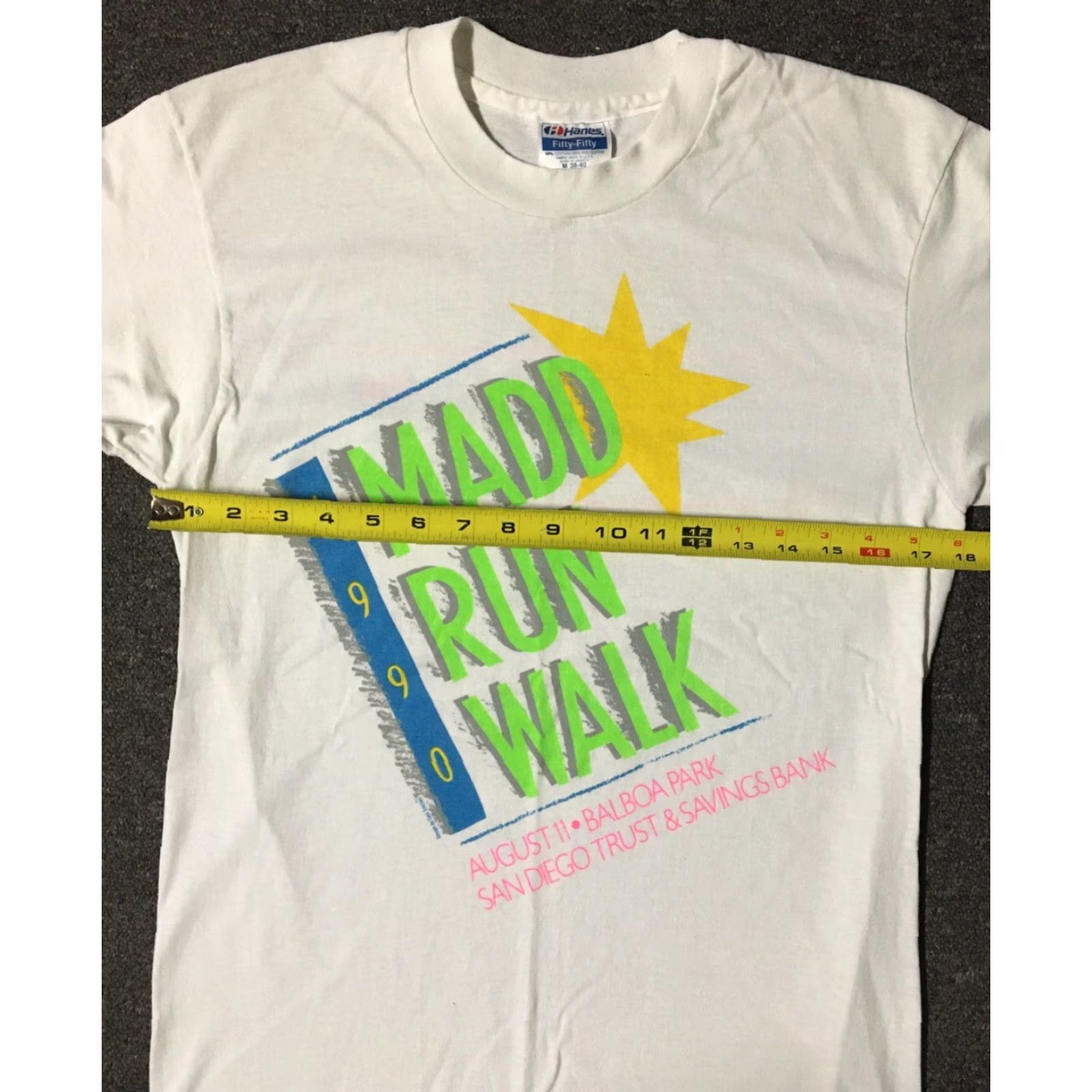 MOTHER VINTAGE MADD Run Walk Shirt M Adult Men White 90s Surf Beach Hawaii Aloha California USA Nautical Tropical Retro Size US M / EU 48-50 / 2 - 7 Thumbnail