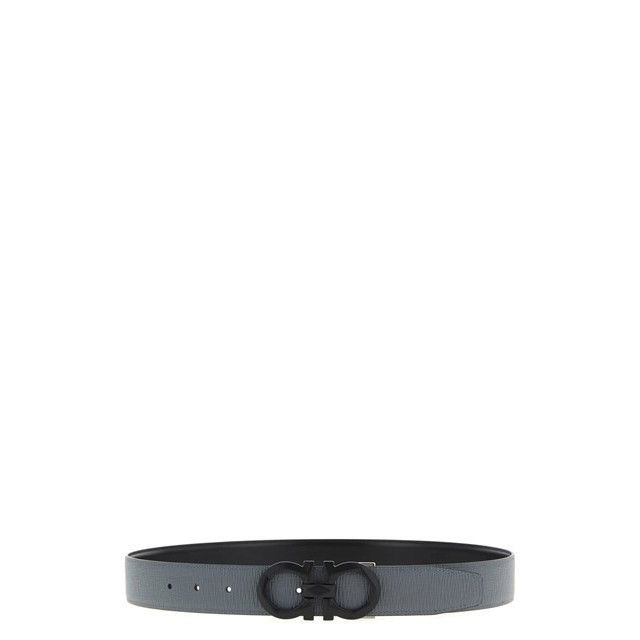 FERRAGAMO Gray Men's Gancini Reversible Belt New & Authentic