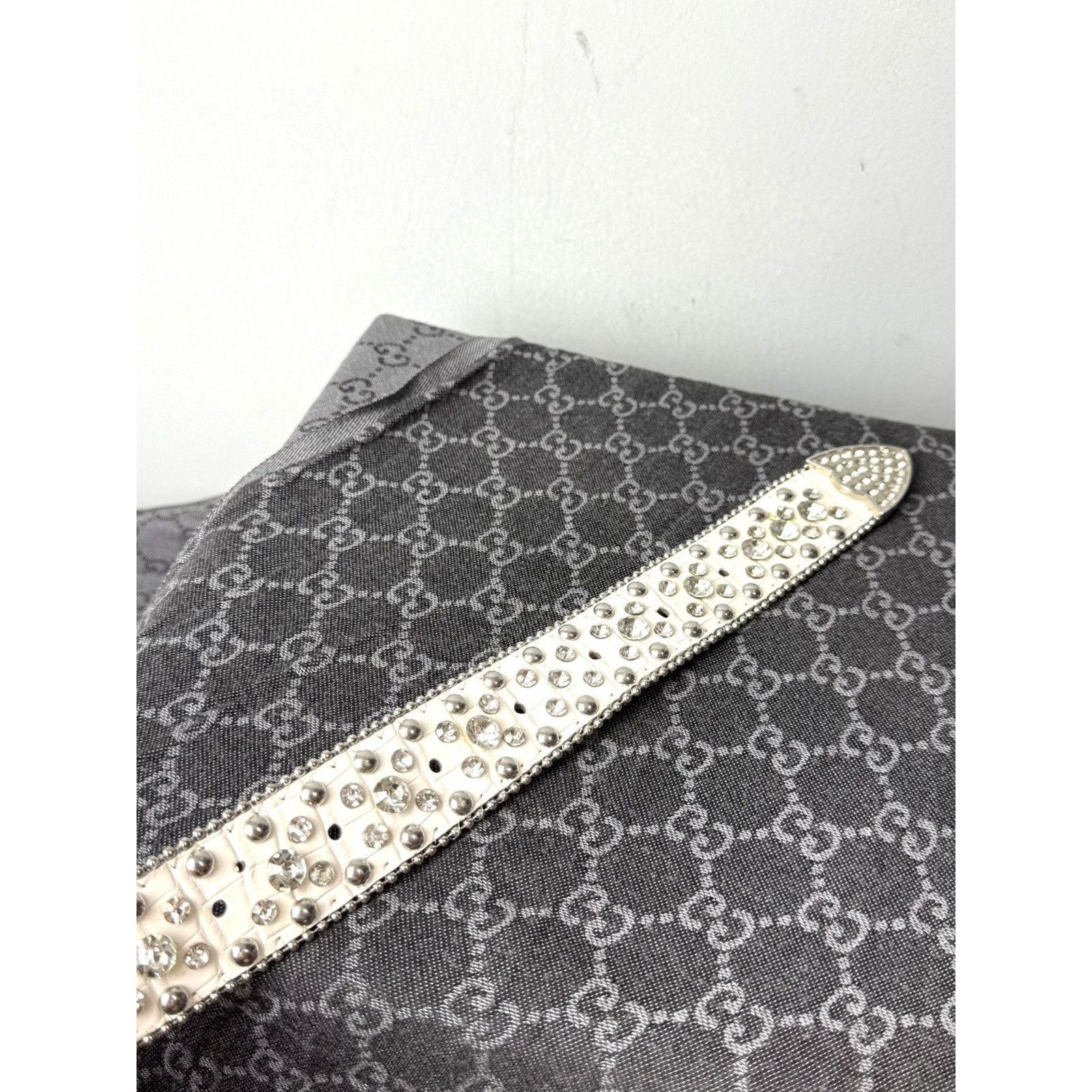 Japanese Brand Vintage Rhinestones Metal Belt BB Simon Style Size ONE SIZE - 4 Thumbnail