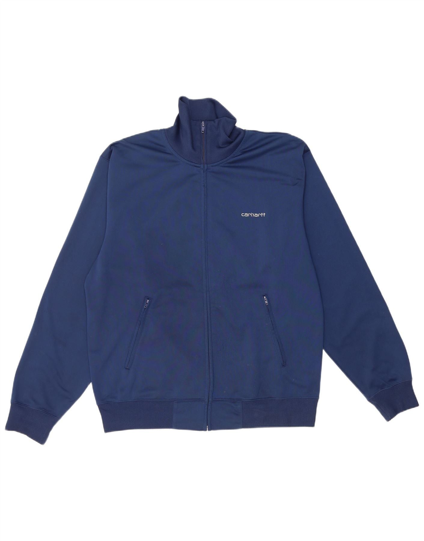 Carhartt Mens Tracksuit Top Jacket Large Navy Blue Size US XL / EU 56 / 4 - 1 Thumbnail