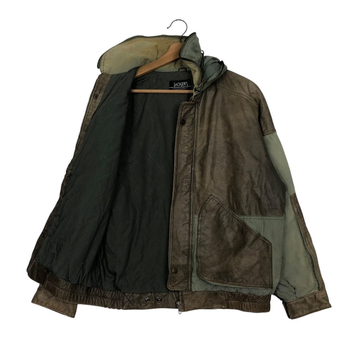 Japanese Brand 🔥VINTAGE BOMBER LEATHER JACKET JACKERS ISSEY MIYAKE Size US M / EU 48-50 / 2 - 14 Thumbnail