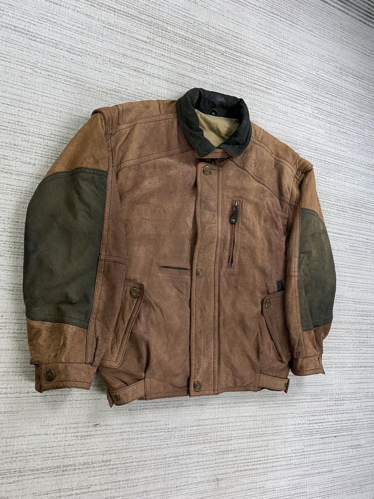 Vintage 🔥80s Santa Barbara Polo & Racquet Club Suede Leather Jacket Size US M / EU 48-50 / 2 - 4 Thumbnail