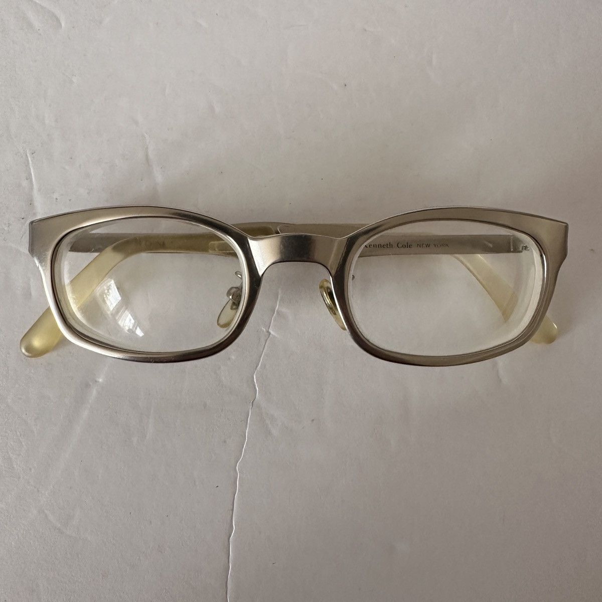 Kenneth Cole Vintage 90s KENNETH COLE NY Eyeglasses Frame Silver Metal ...