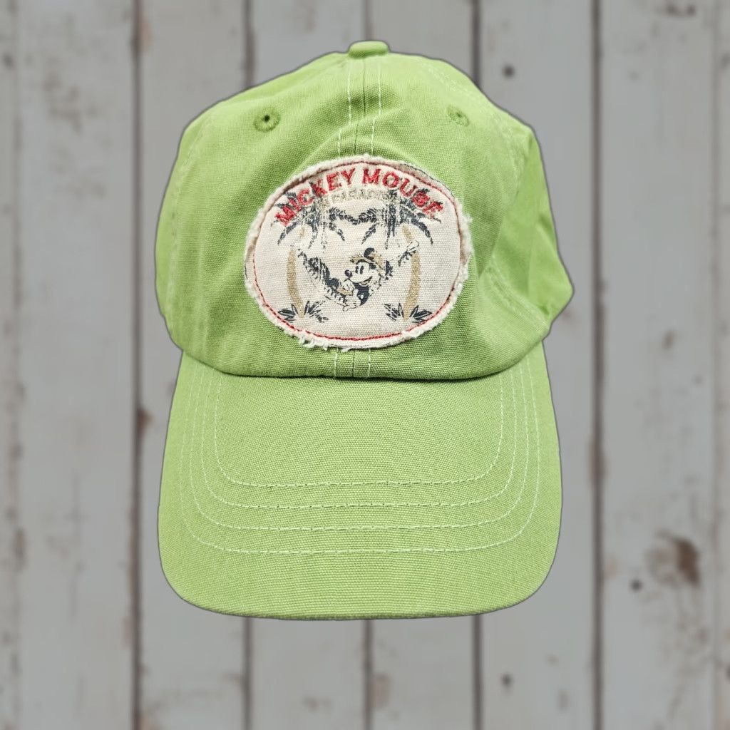 Disney Disney Mickey Cap Hat Baseball Cap Adult M Green Strap Back Walt Disney World Resort Mens Cap Size ONE SIZE - 1 Thumbnail