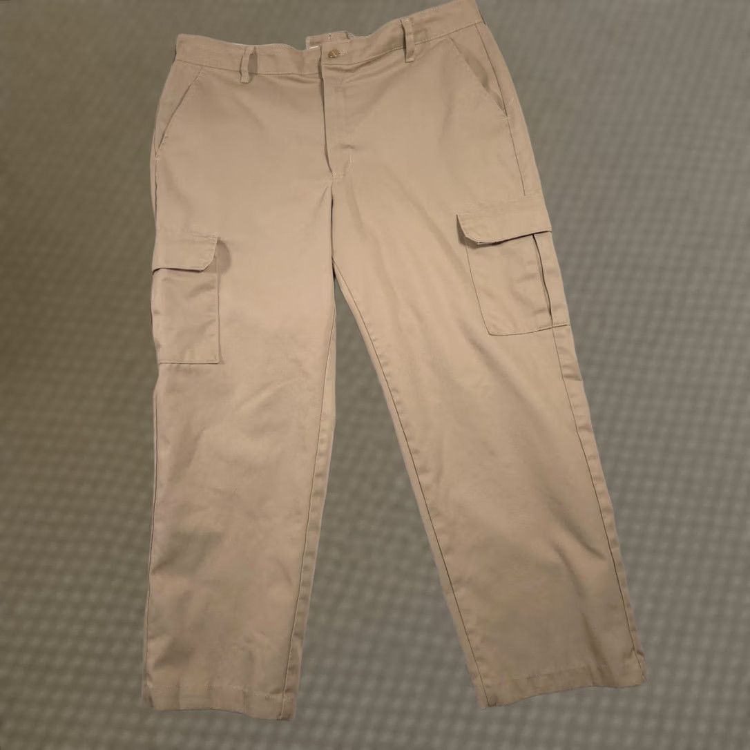 Red Kap Red Kap Cargo Pants Mens 38x28 Beige Polyester Cotton Workwear Pockets Belt Loops Flat Front Zipper Size US 38 / EU 54 - 1 Thumbnail
